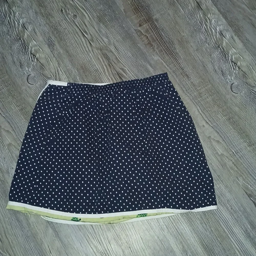 Gymboree vintage prep club turtles skirt 2in1 reversible Sz 4